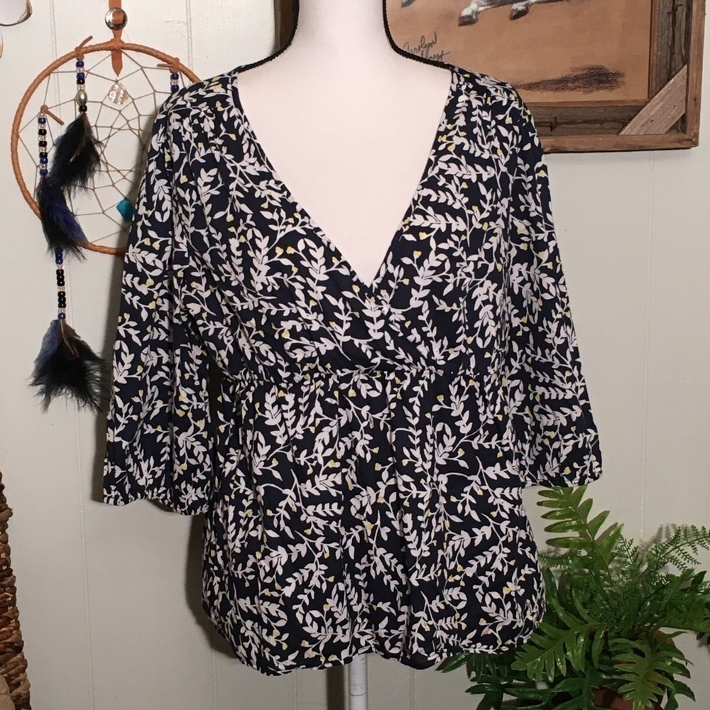 Old Navy print cotton blouse